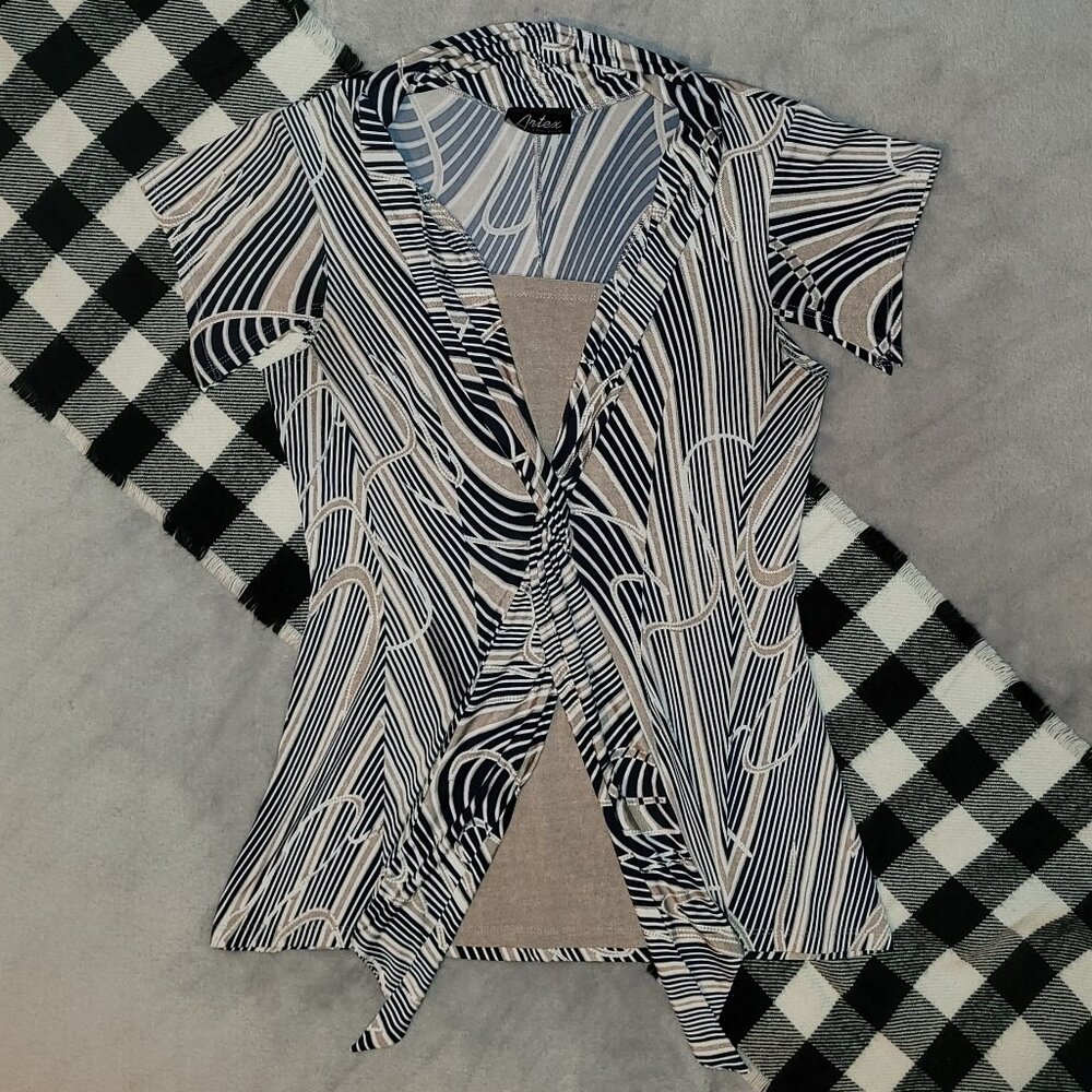 Artex | Short Sleeved Twofer Blouse